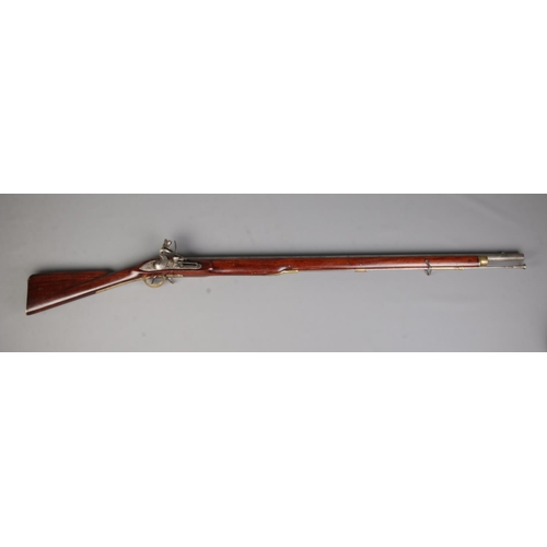 93 - A 19th century flint lock Brown Bess musket. Stamped Tower to lock plate and stock, along with crown... 