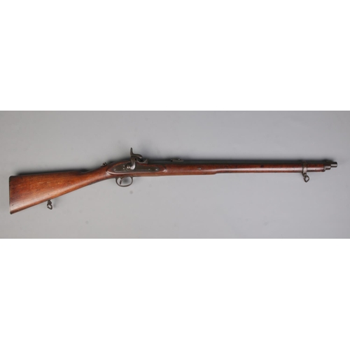 95 - A Westley Richards & Co monkey tail carbine with walnut stock. Stamped Whitworth Patent. Barrel leng... 