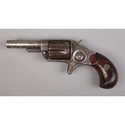 97 - An American Colt 30 New Line five shot pin fire revolver. Total length 15cm. CANNOT POST OVERSEAS.