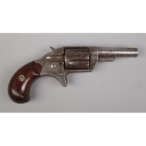 97 - An American Colt 30 New Line five shot pin fire revolver. Total length 15cm. CANNOT POST OVERSEAS.