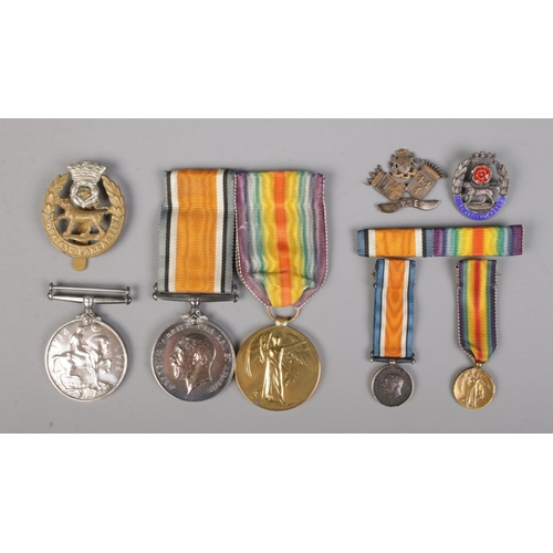 544 - A pair of World War One medals presented to 2nd Lieutenant J.E.Shires . British War Medal and Victor... 