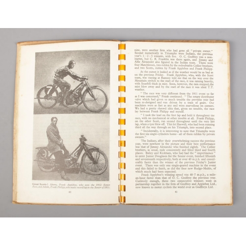 347 - Motorcycle Interest: 'The Story of the T.T', G.S Davison, 1947. Bears inscription to the inside cove... 