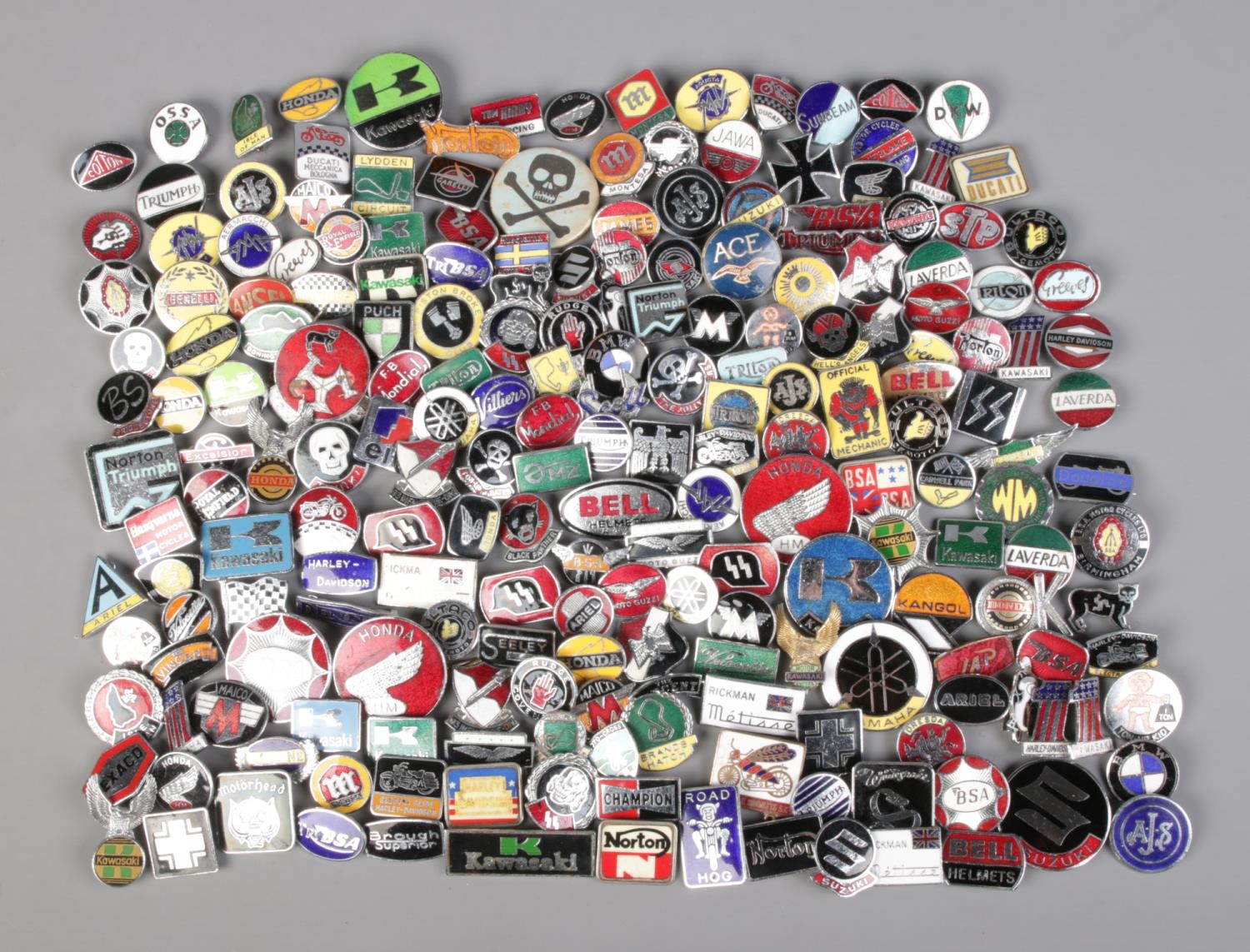 An extremely large collection of pin badges, mostly enamel examples ...