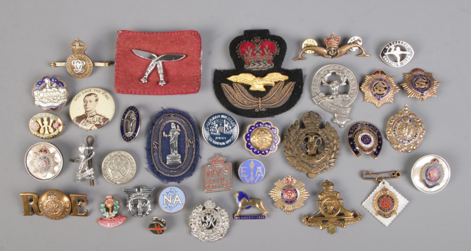 A Collection Of Assorted Badges, Mainly Military. To Include Royal 