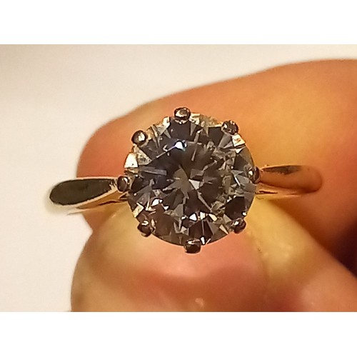 181 - An 18ct gold diamond solitaire ring. Diamond approximately 1.25ct. Assay marks for London 1985. Size... 