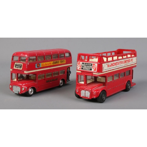 125 - Two Corgi London Transport Routemaster buses. One Corgi Classics Patent No. 904525, the other Manche... 