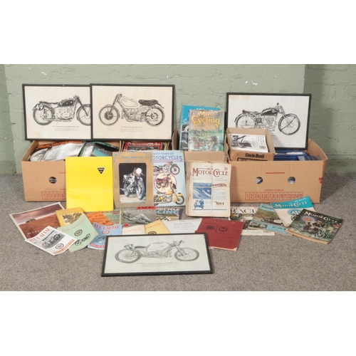 234 - Motorcycling Interest: An extremely large collection of motorcycling guides, diagrams, booklets, lea... 