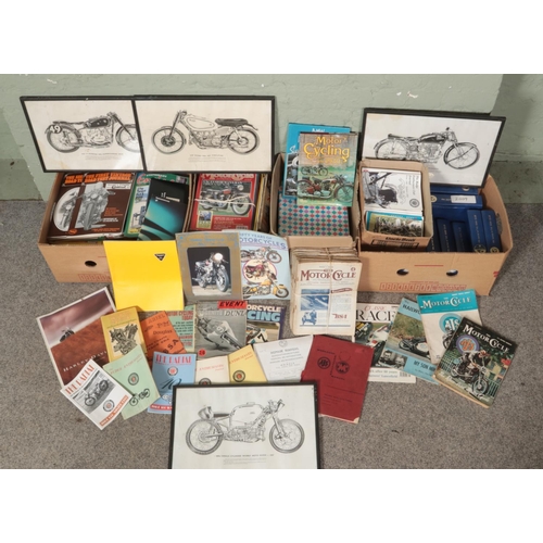 234 - Motorcycling Interest: An extremely large collection of motorcycling guides, diagrams, booklets, lea... 