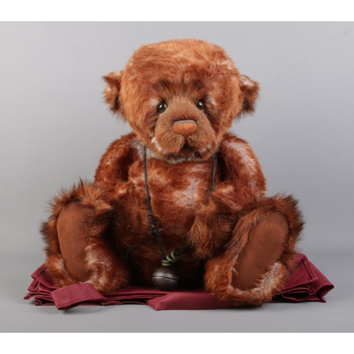 61 - A Charlie Bears jointed teddy bear, Walter. Exclusively designed by Isabella Lee. With bell and card... 