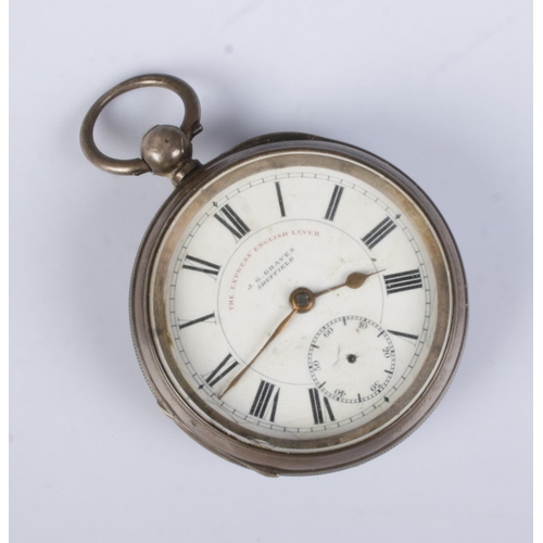 460 - A silver JG Graves pocket watch, The 