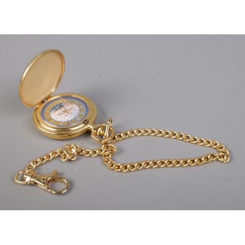 500 - A Frankin Mint Cutty Sark Nautical pocket watch on chain with original display case.