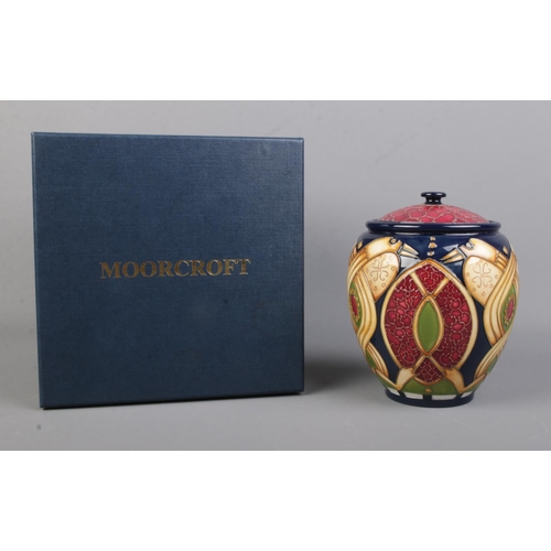 535 - A boxed Moorcroft Pottery ginger jar and cover, decorated in the 'Staffordshire Gold' pattern. Bears... 