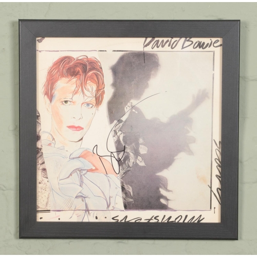 114 - A signed and framed David Bowie 