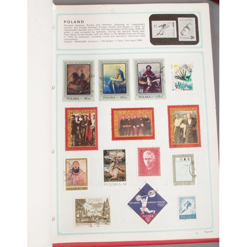 130 - A collection of stamp albums. Includes Royal Events (one near complete), World stamps and Royal Wedd... 