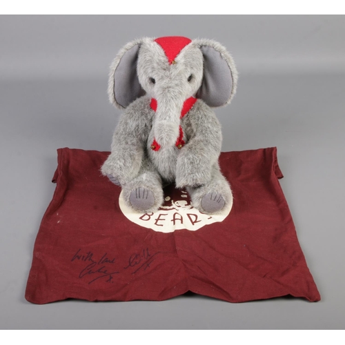 26 - A Charlie Bears Bo Bo Elephant teddy bear designed by Marjan Jorritsma in signed dust bag. Signed 