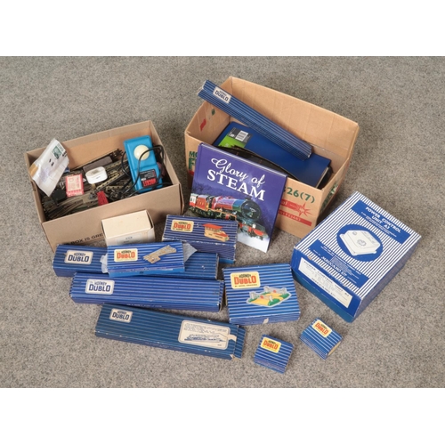 211 - Two boxes of Hornby Dublo 00 gauge model railway track and accessories to include Power Control Unit... 