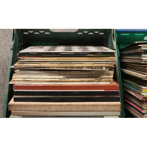 222 - Four boxes of LP and 78RPM records. Includes Jazz, Classical and Easy Listening.