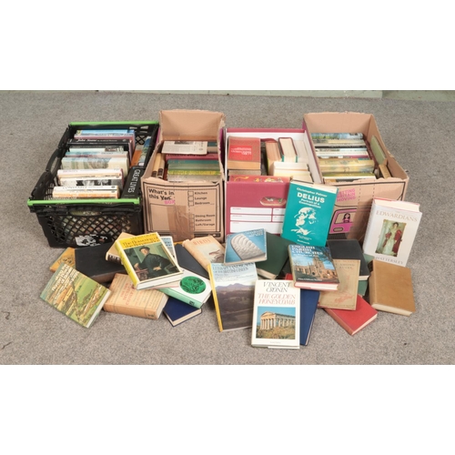 230 - Four boxes of books. Includes Art, Architecture etc.