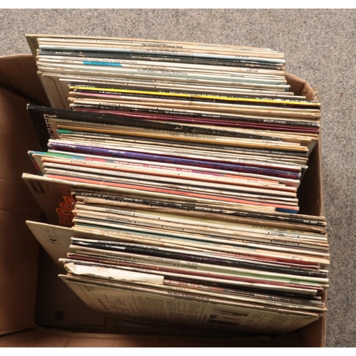 236 - Four boxes of records. Includes Prince, Leo Sayer, Dubliners, jazz, classical etc.