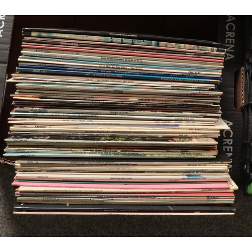 236 - Four boxes of records. Includes Prince, Leo Sayer, Dubliners, jazz, classical etc.