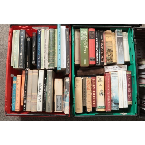 238 - Four boxes of books. Includes Art, History, Occult, Poetry etc.