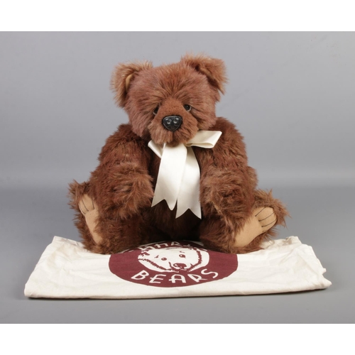 34 - A Charlie Bears jointed teddy bear, Wallace designed by Christine Pike. Includes original dust bag a... 