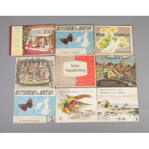 49 - A collection of vintage Puffin picture books to include Mountain and Moorland Birds, Zoo Birds, Wild... 