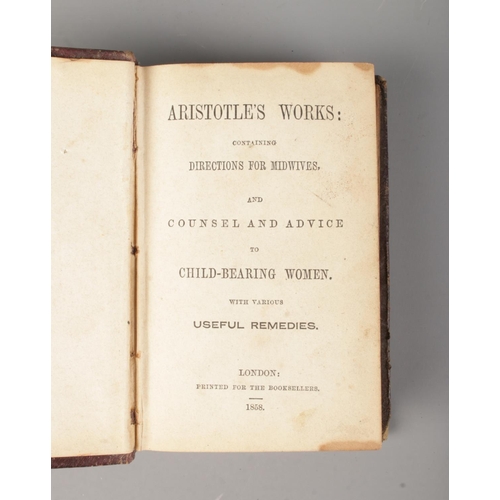 513 - Aristotle's Works with coloured plates, 1858. A  pocket book on midwifery and advice to child bearin... 