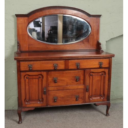 539 - A Victorian mahogany mirror back sideboard.