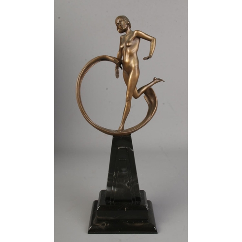 94 - A Coalport Collectables art deco style bronzed resin figure 