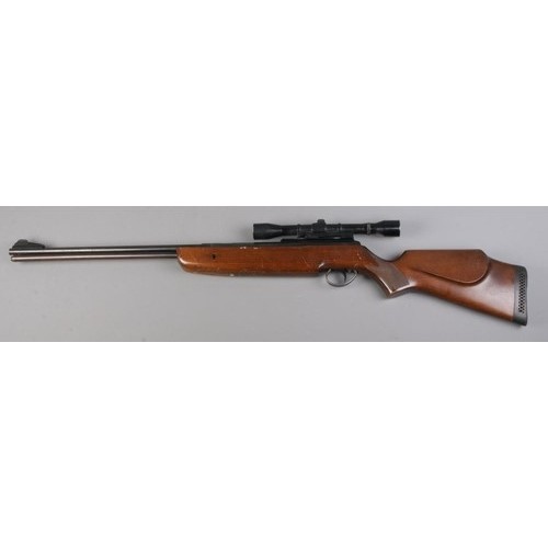 451 - A BSA .22cal under lever air rifle with Nikko Stirling Tiara 4x28 scope. Cocks and fires. CAN NOT PO... 