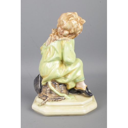 1 - An early Royal Doulton figurine; 'Sleepy Scholar', by W. White, HN16. Issued between 1913-38. Modell... 