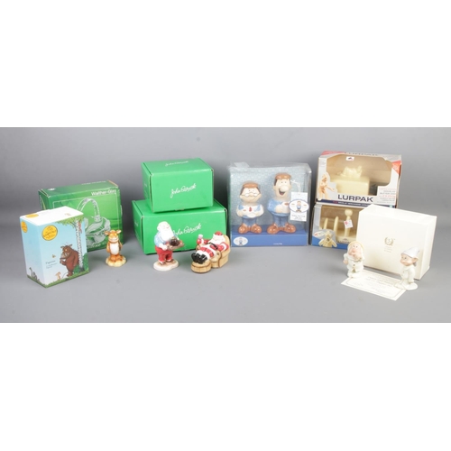 115 - A collection of assorted figures and memorabilia, to include Lurpak, John Beswick, Gruffalo figure a... 