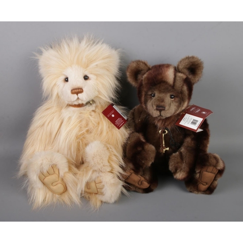 152 - Two Charlie Bears jointed teddy bears designed by Isabelle Lee, Shane (CB181842B) and Saffy (CB19194... 