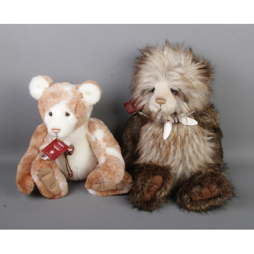 155 - Two Charlie Bears jointed teddy bears designed by Isabelle Lee, Hurley (CB191930) and Bessie (CB1818... 