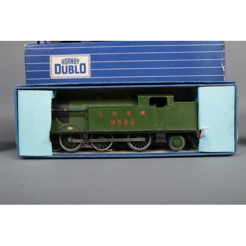 18 - A collection of boxed Hornby 00 gauge railway, including EDL7 tank locomotive with LNER 9596 livery,... 