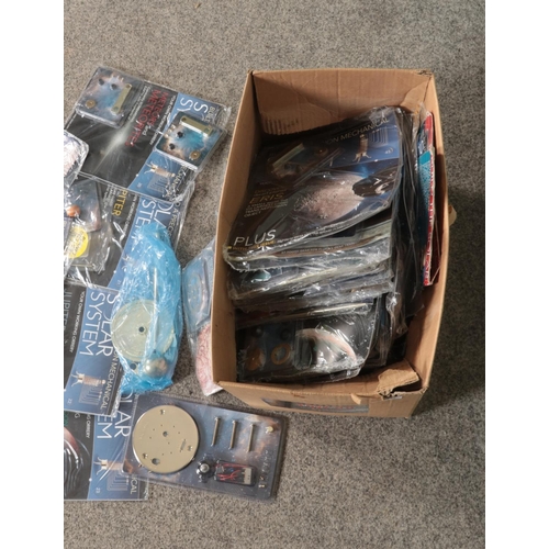 161 - A near complete set of Eaglemoss Solar System magazines: Build a Precision Mechanical Orrery. Missin... 