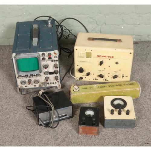 233 - A collection of assorted radio testing equipment to include Cossor CDU150 Oscilloscope, Advance Sign... 