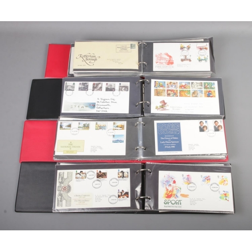 40 - Four albums containing a large collection of first day covers, spanning from the 1960's to the 1990'... 