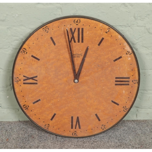 318 - A mid 20th Century Smiths Sectric wall clock with birds eye maple dial