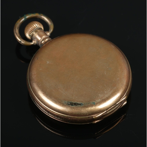 344 - A Cyrano gold plated full hunter pocket watch, with seven jewel Swiss movement. Featuring Roman Nume... 