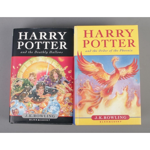 64 - Two Harry Potter first edition books including Harry Potter and the Deathly Hallows and Harry Potter... 