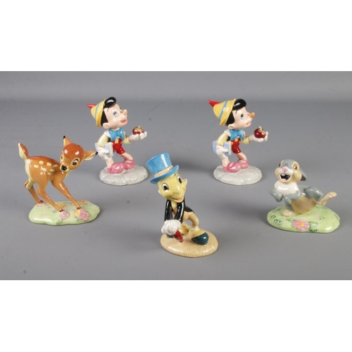 409 - Royal Doulton Disney Film Classics Collection including Two Pinocchio, Thumper, Bambi and Jiminy Cri... 