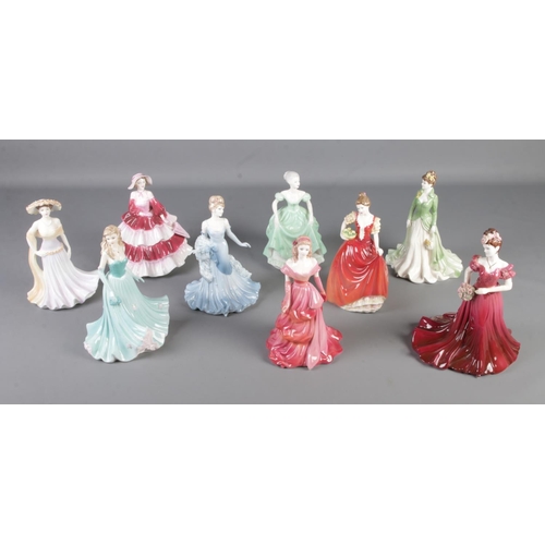 413 - A collection of Coalport Ladies of Fashion figures including Henrietta, Debbie, Valerie, Jenny, Daph... 