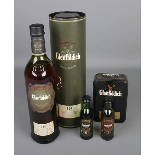 420 - A collection of Glenfiddich Single Malt Scotch Whisky to include Ancient Reserve 70cl bottle in orig... 