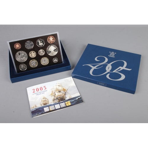 440 - Royal Mint, 2005 United Kingdom Proof Coin Set, with booklet and certificate number.