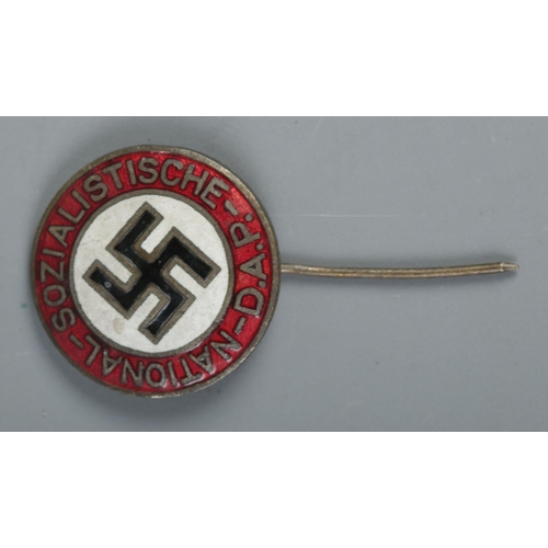 462 - German enamel NSDAP members party stick pin