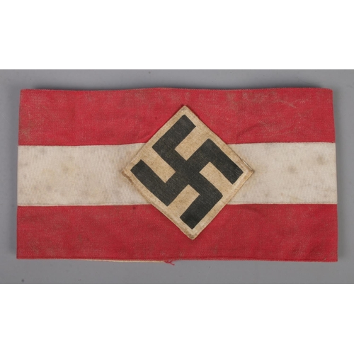 489 - A Hitler Youth armband, with applied printed swastika.