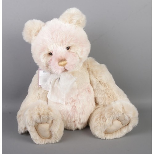 149 - A Charlie Bear jointed teddy bear, Nikkita (CB171731) designed by Isabelle Lee with bow and original... 