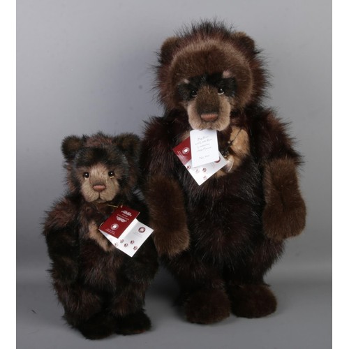 150 - A set of Charlie Bears limited edition jointed teddy bears, Big Ron and Little Ron (CB19196465) desi... 